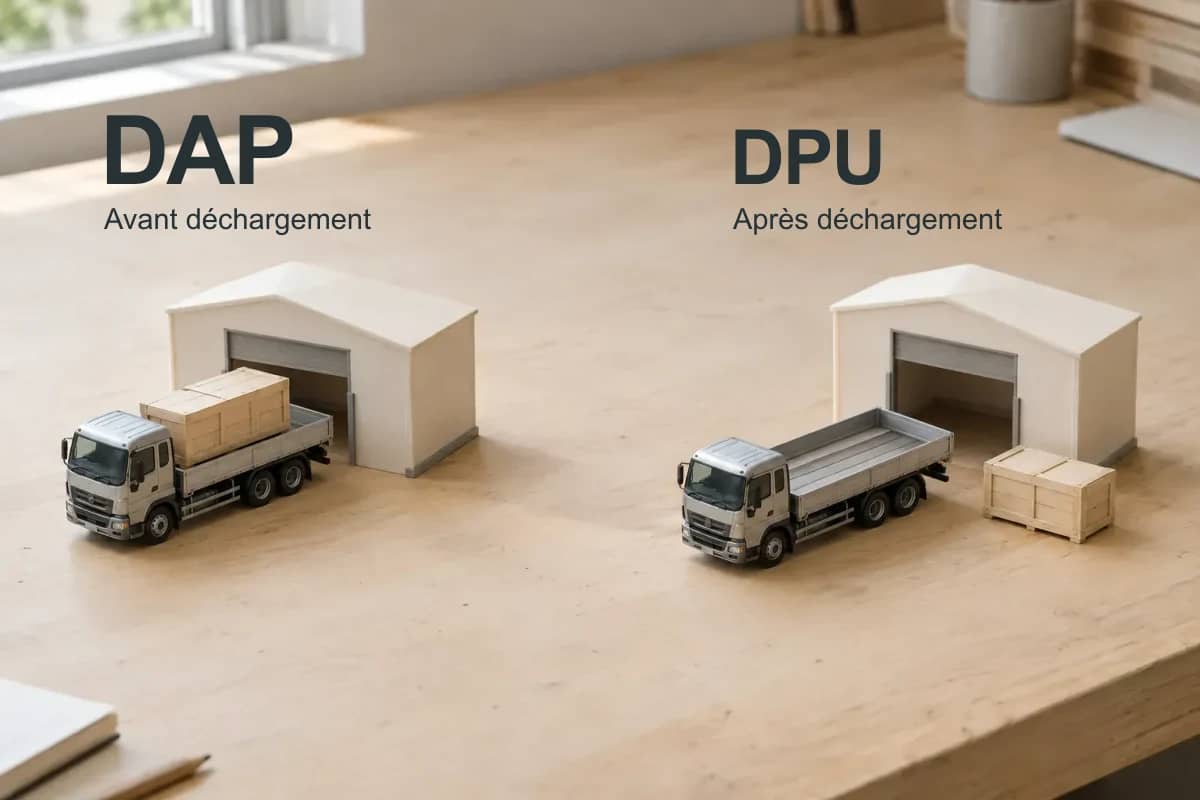 DAP : une livraison arrivée, avec la caisse encore sur le véhicule.