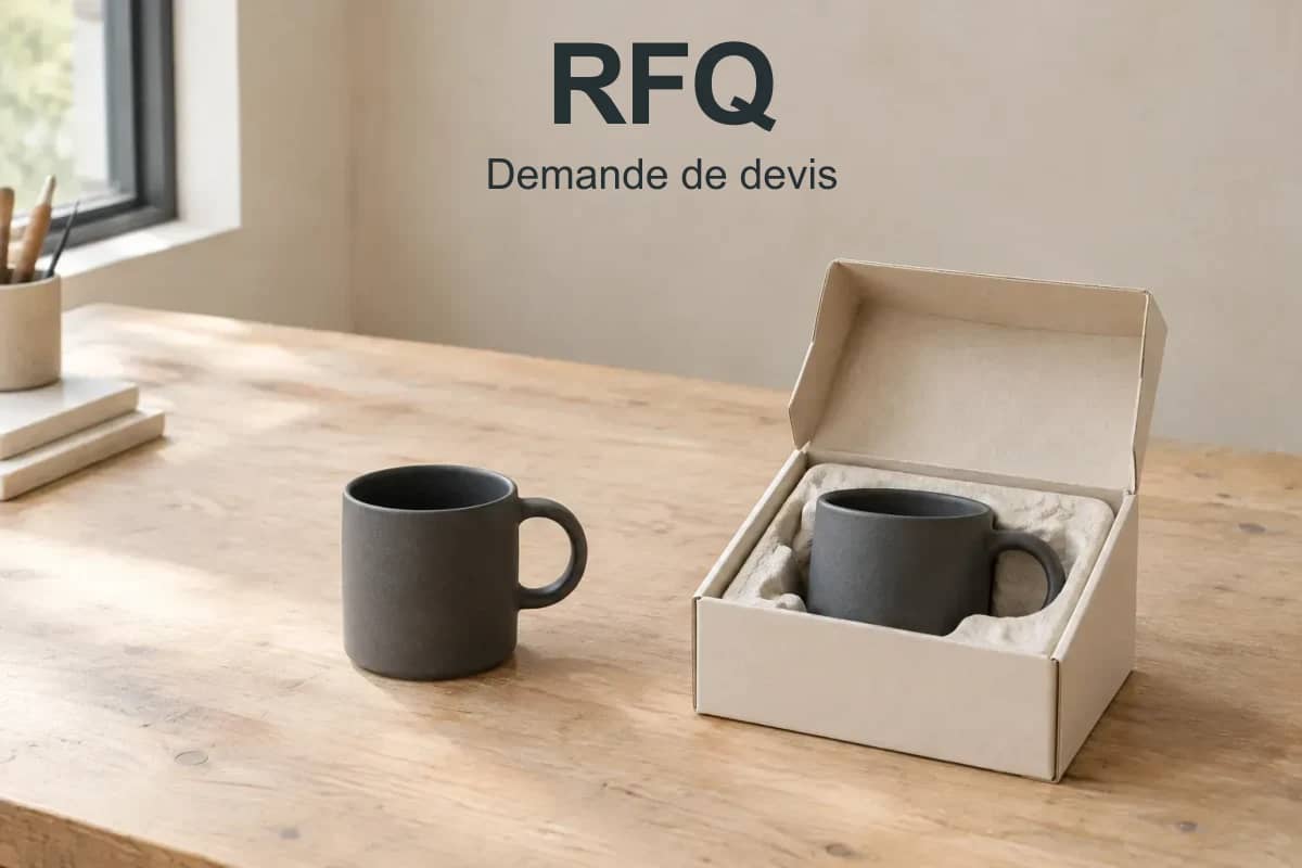 RFQ, demande de devis : comparer un produit nu et son conditionnement.