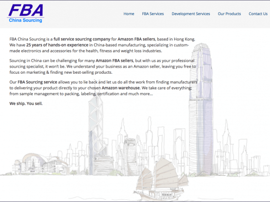 FBA China Sourcing accueil