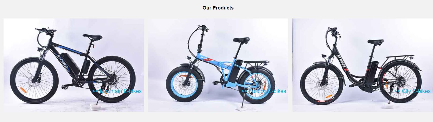 Quatre types différents de vélos électriques fabriqués par un fabricant de VAE sont présentés.