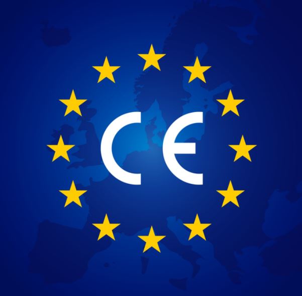 Le logo de l'UE avec des étoiles représentant le fabricant de trottinette électrique et le fournisseur de trottinette électrique.