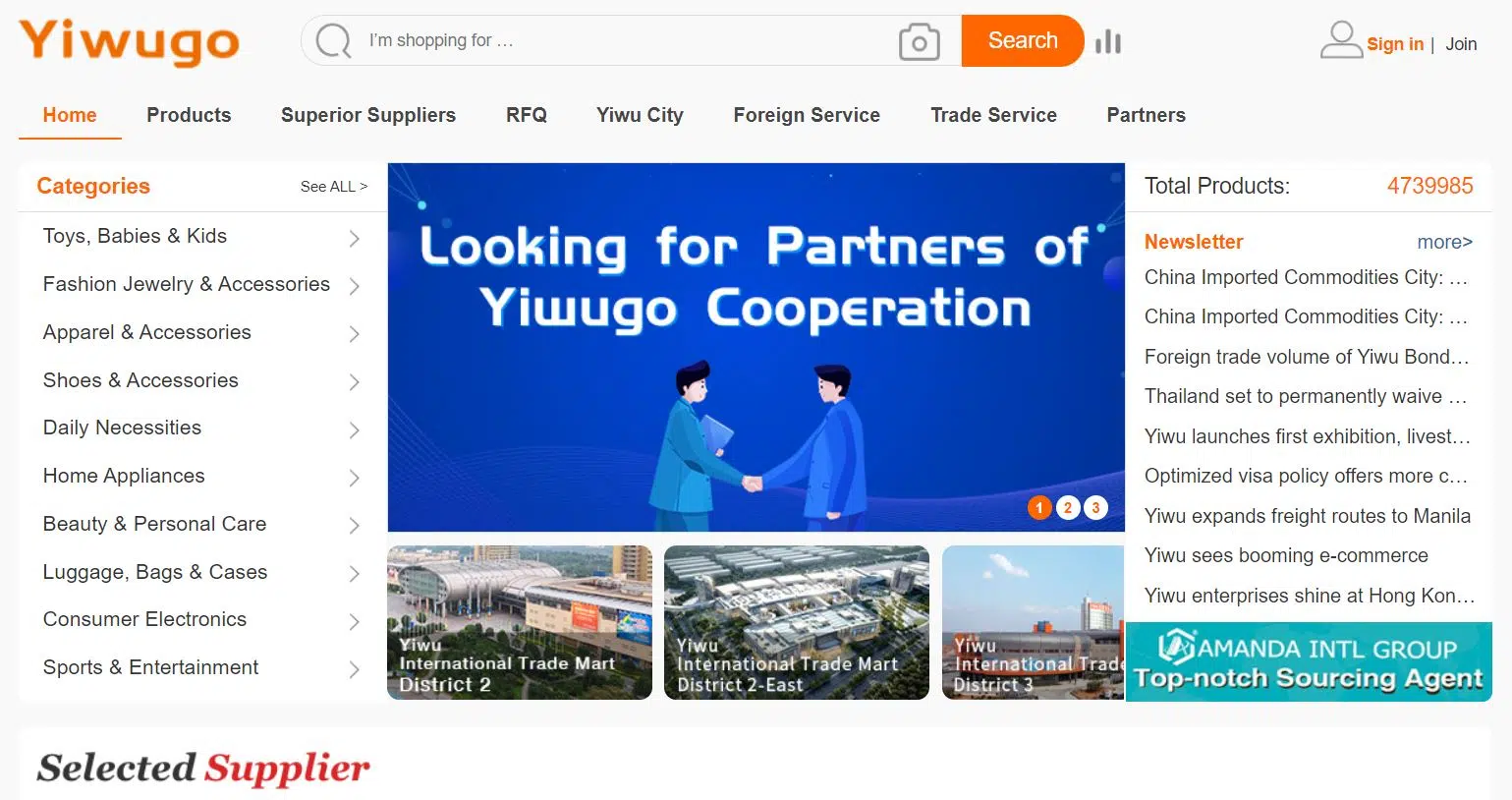 yiwugo site marché en gros